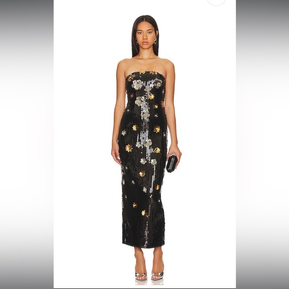 milly shiloh sequin dress MILLY Shiloh Sequin Dress in Black Multi